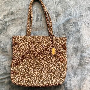 Nine West Leopard-Print Tote in Brown and Tan